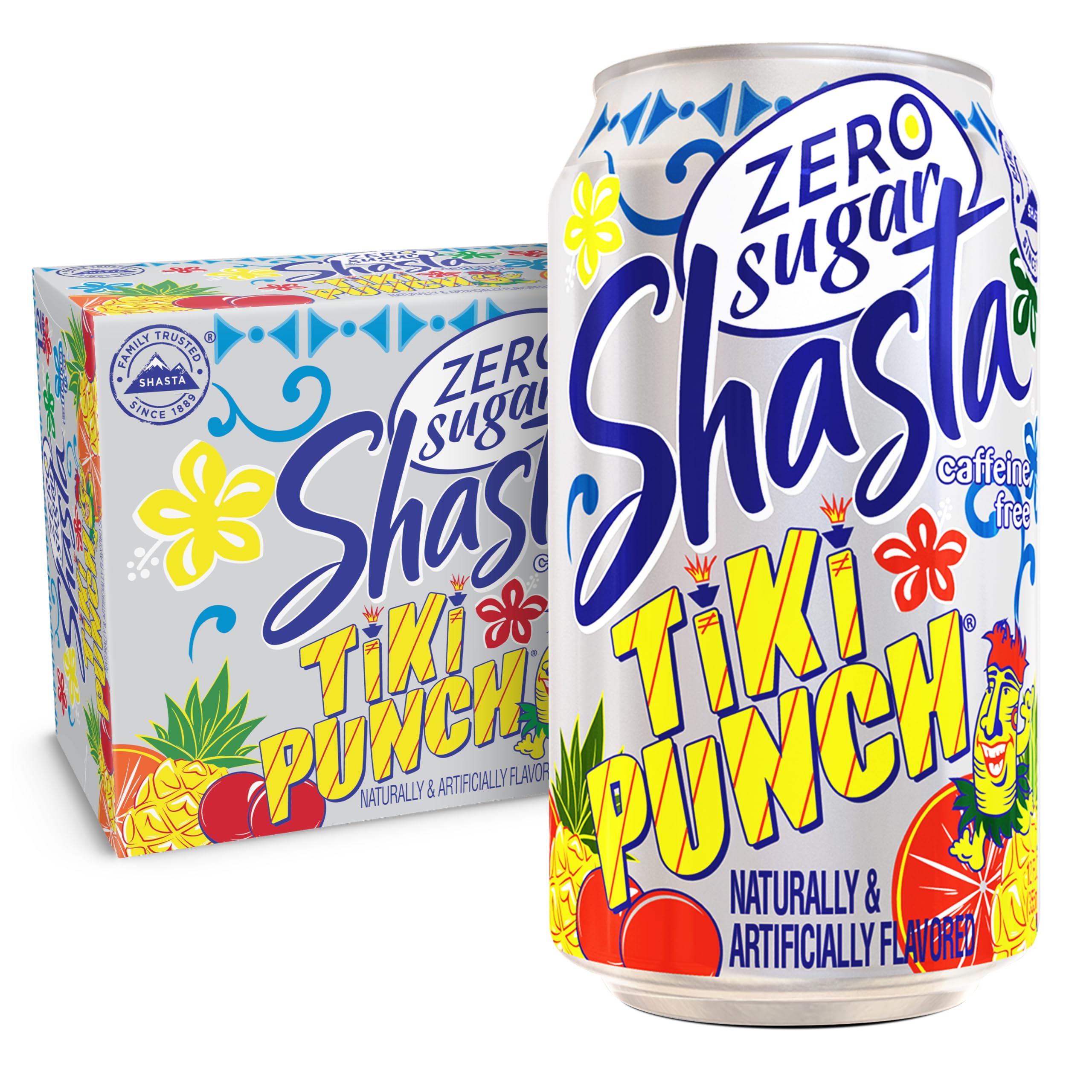 Amazon.com : Shasta Zero Sugar Tiki Punch | 12-Pack of 12oz Cans